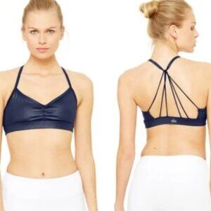 Alo Yoga Womens Sunny Strappy Lightweight Quick-Drying Bra Athletic Bralette